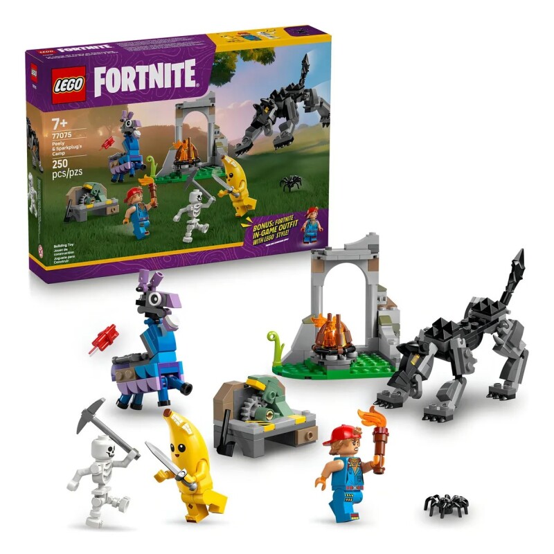 LEGO® Fortnite® Campamento de Peely y Sparkplug (77075) LEGO® Fortnite® Campamento de Peely y Sparkplug (77075)