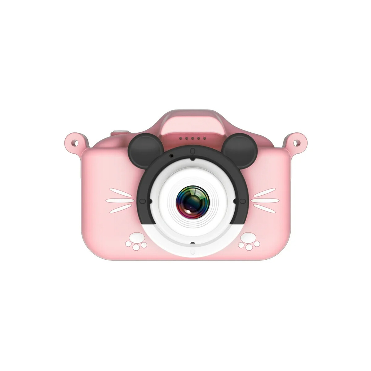 Cámara digital infantil diseño gato color rosa 