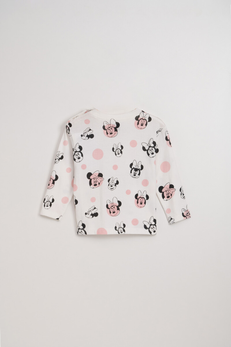Remera estampa Minnie Blanco