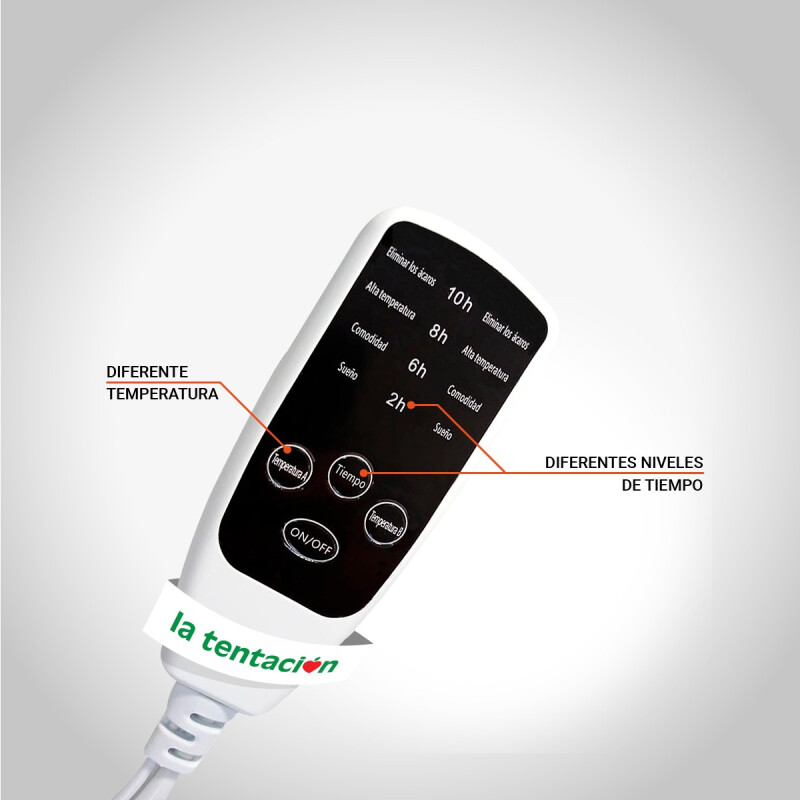 Calienta Camas 2 Plazas Petra 1.60x1.40 Con Timer 1 Control Calienta Camas 2 Plazas Petra 1.60x1.40 Con Timer 1 Control