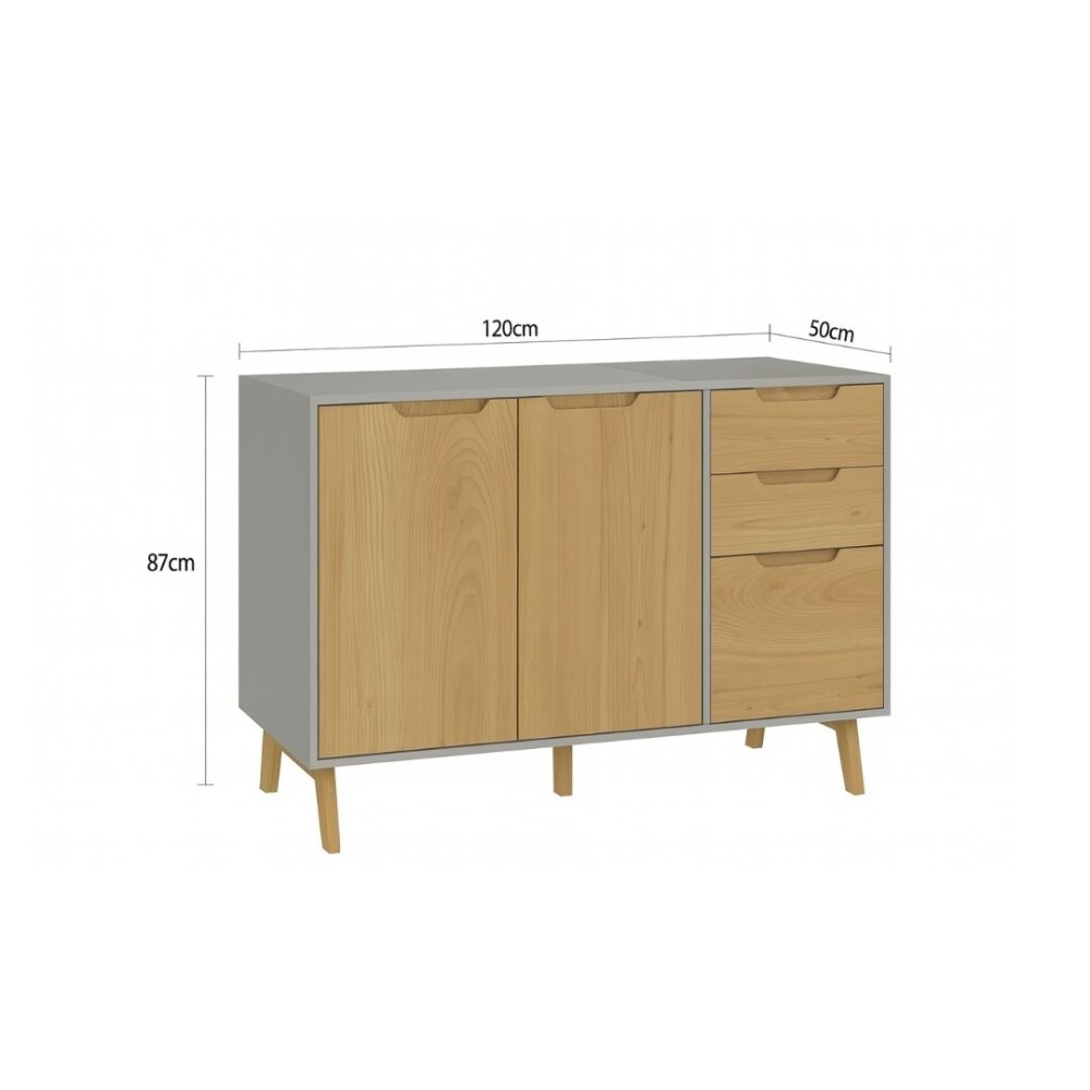 BAJO MESADA LINEA WOOD GRIS
