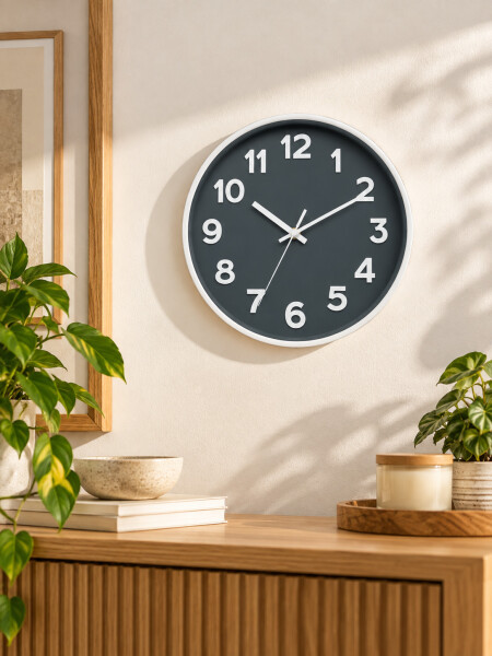 RELOJ DE PARED GRIS