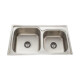 Pileta De Cocina Pileta Y Media Acero Inox Pulido 73X39X20