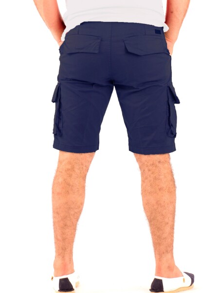 Bermuda Cargo con Spandex Azul