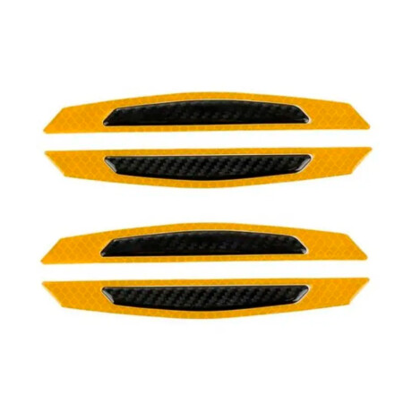 ACCESORIO EXTERIOR - JGO.4 PROTECTORES PUERTA 17X4CM AMARILLO / CARBONO - ACCESORIO EXTERIOR - JGO.4 PROTECTORES PUERTA 17X4CM AMARILLO / CARBONO -