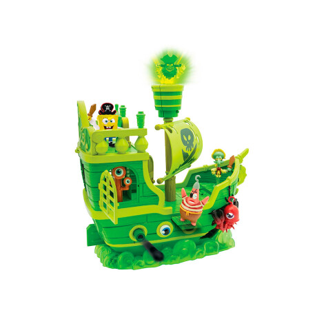 Juguete Barco Holandés Errante Translúcido Bob Esponja Ub VERDE