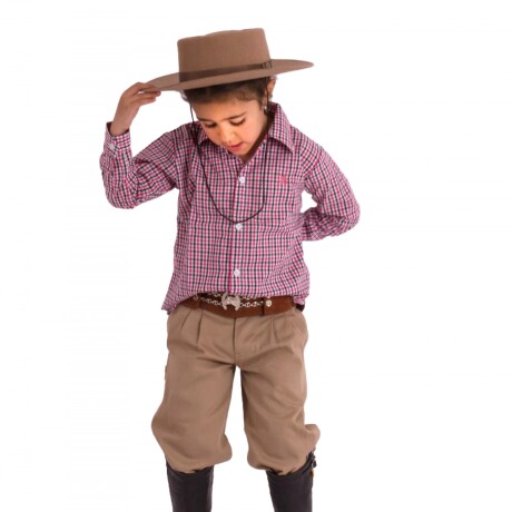 Camisa de Niño/a cuadrille roja