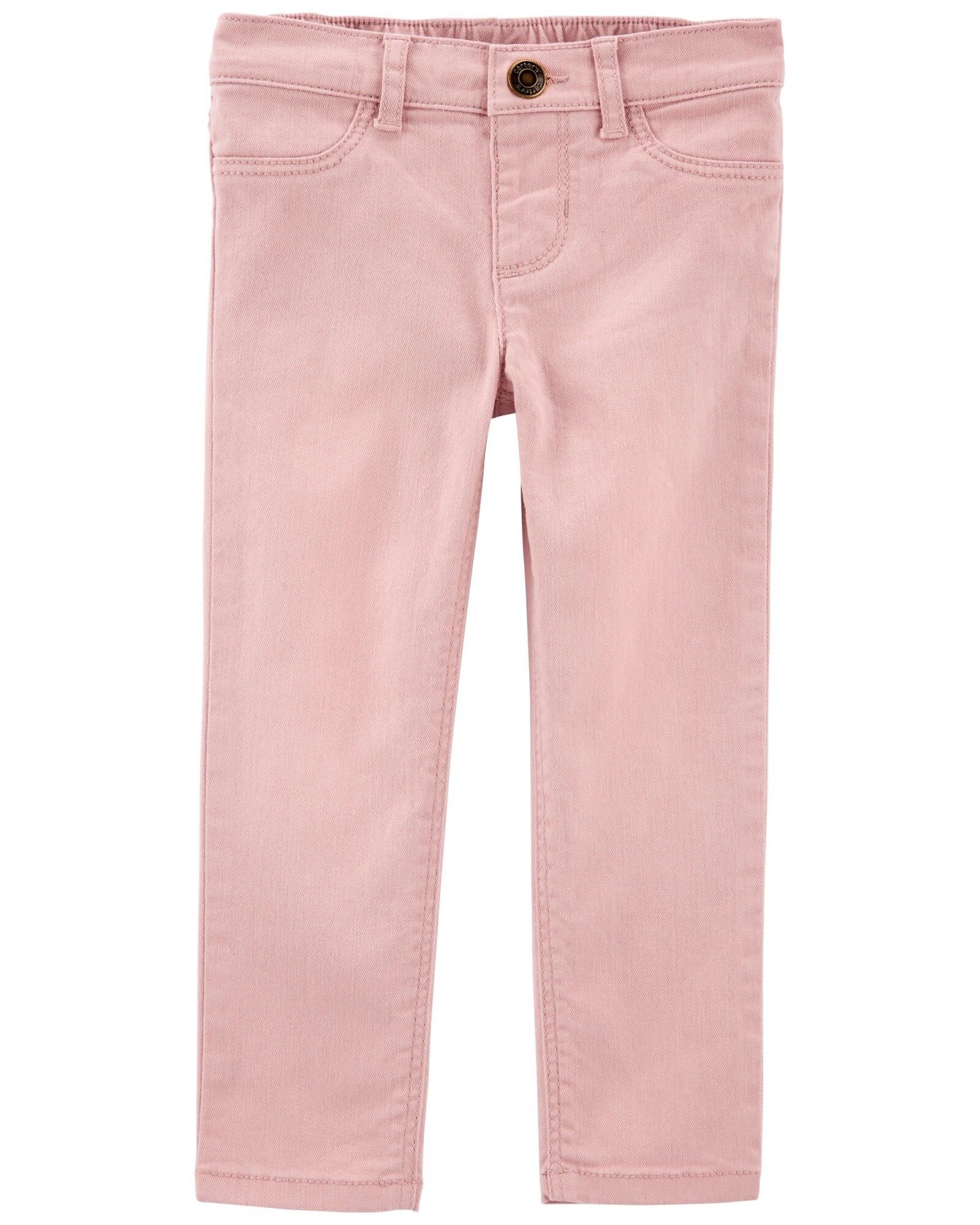 Pantalón de sarga con bolsillos corazón. Talles 12-24M Sin color