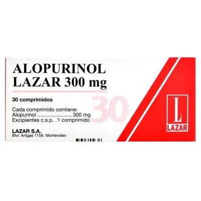 Alopurinol Lazar 300 Mg. 30 Comp. Alopurinol Lazar 300 Mg. 30 Comp.