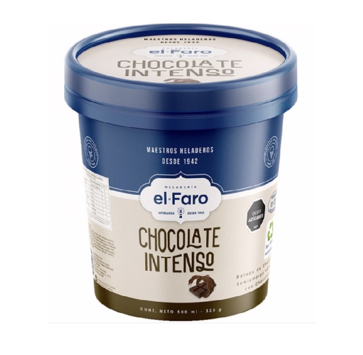 HELADO CHOCO INTENSO 500ML EL FARO 