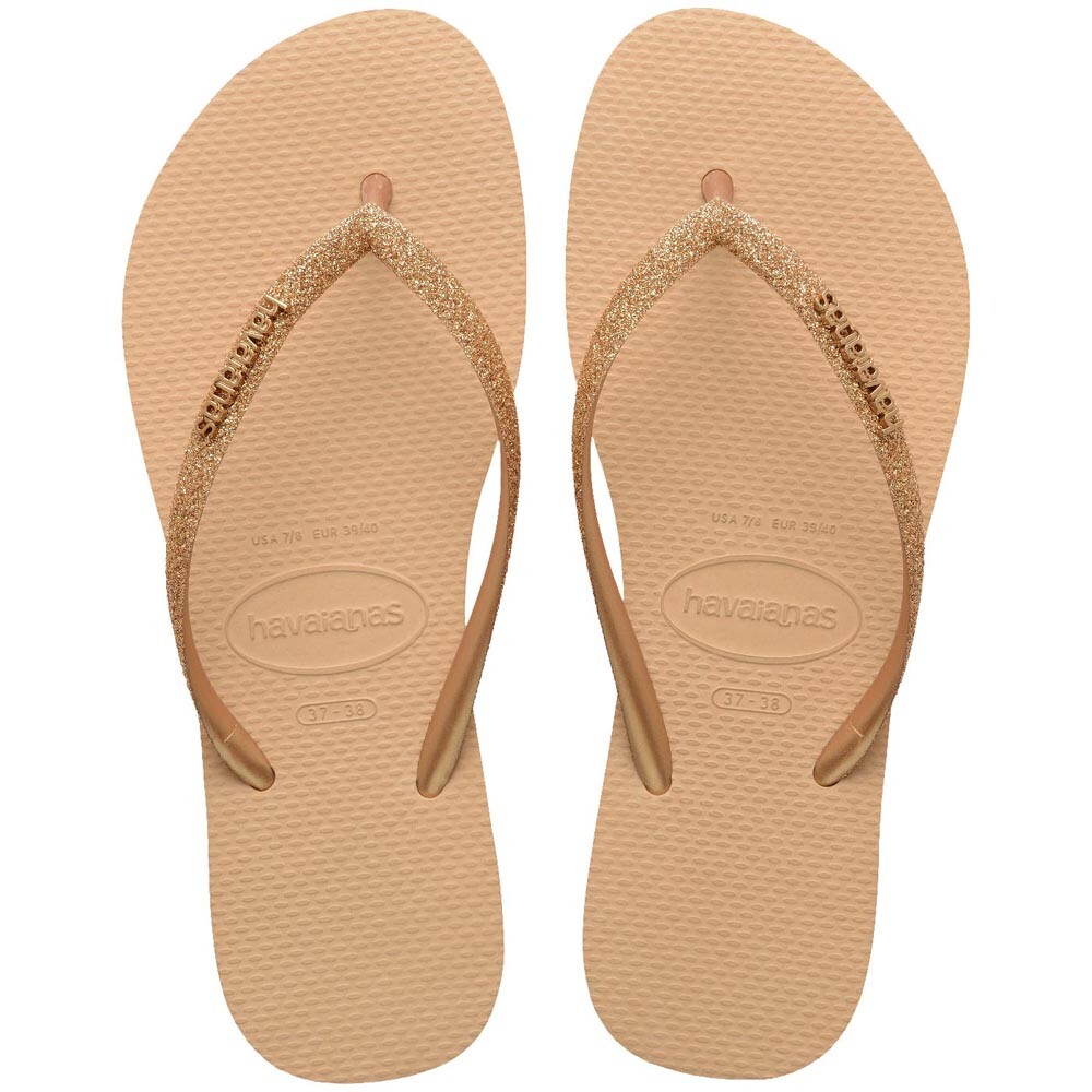 Sandalias Havaianas Slim Glitter Ii Mujer Dorado
