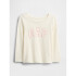V-FRCH LS LOGO TEE IVORY FROST