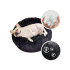 Cucha 80cm Cama Colchon Puff Plush Mascota Antiestress Variante Color Negro