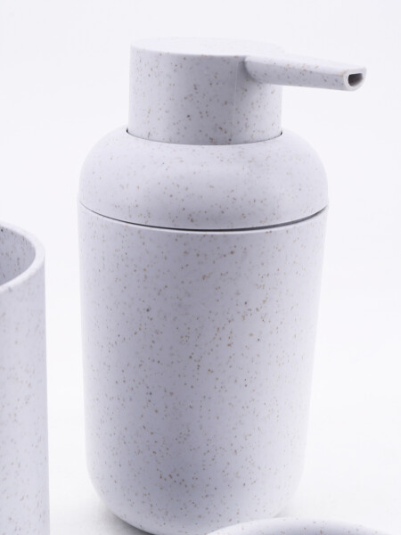 SET DISP, JABONERA PORTACEPILLOS GRIS