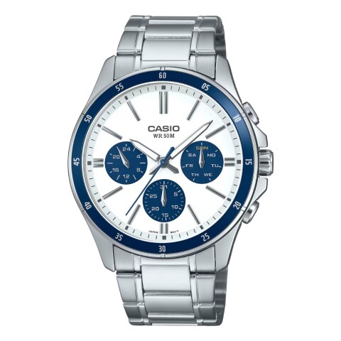 Reloj Casio MTP1374D 7AV para hombre de acero Azul