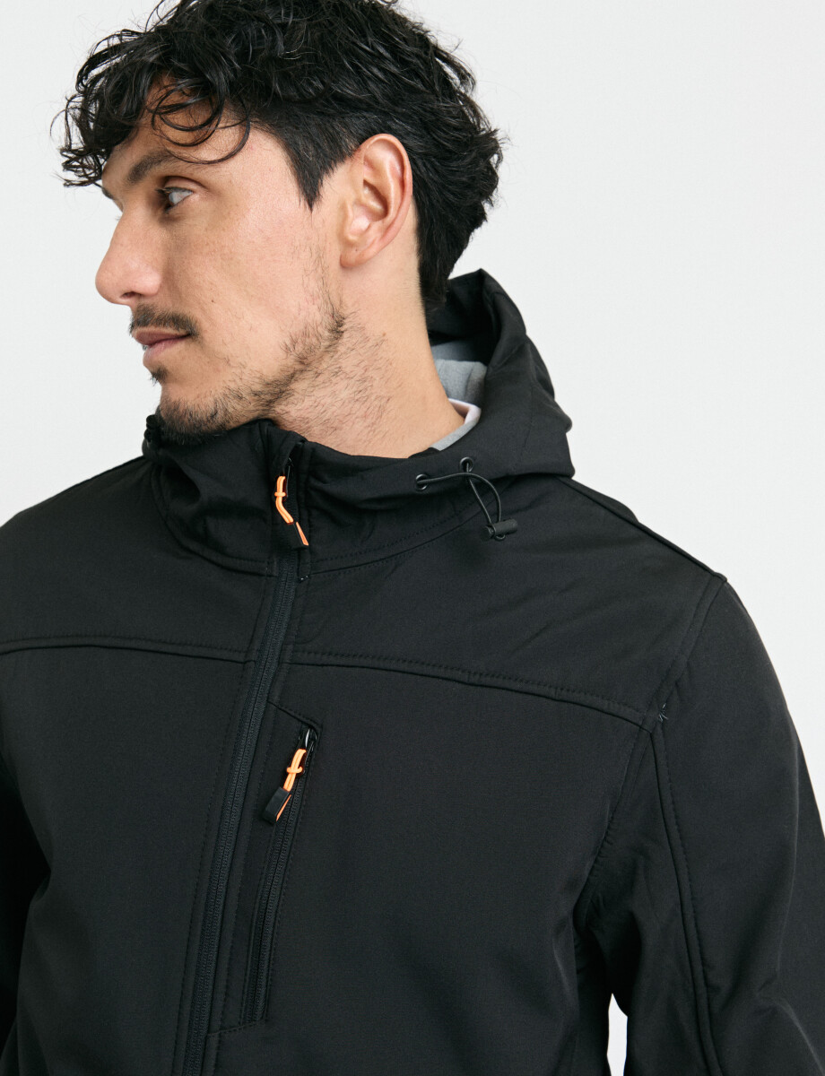 300550 CAMPERA HARRINGTON LABEL Negro