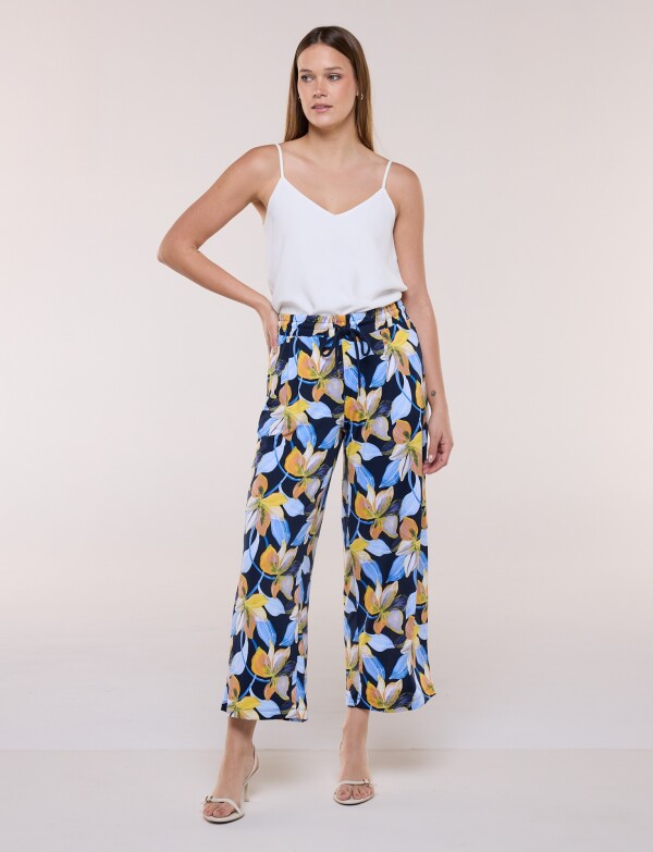 Pantalon Pull On Printed MULTI/AZUL