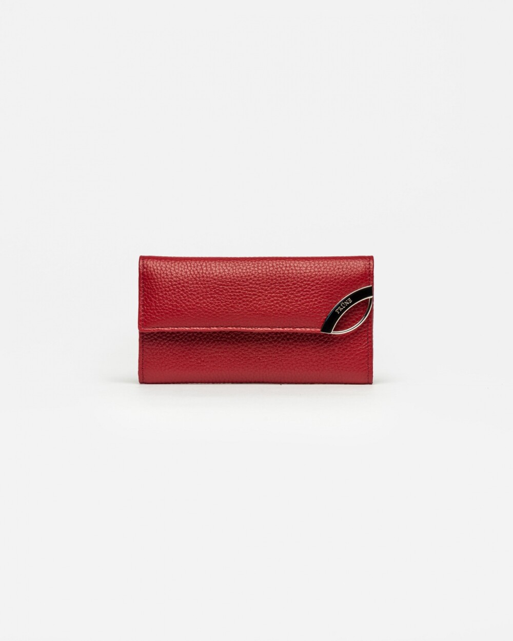 Billetera Katy en cuero graneado Rojo