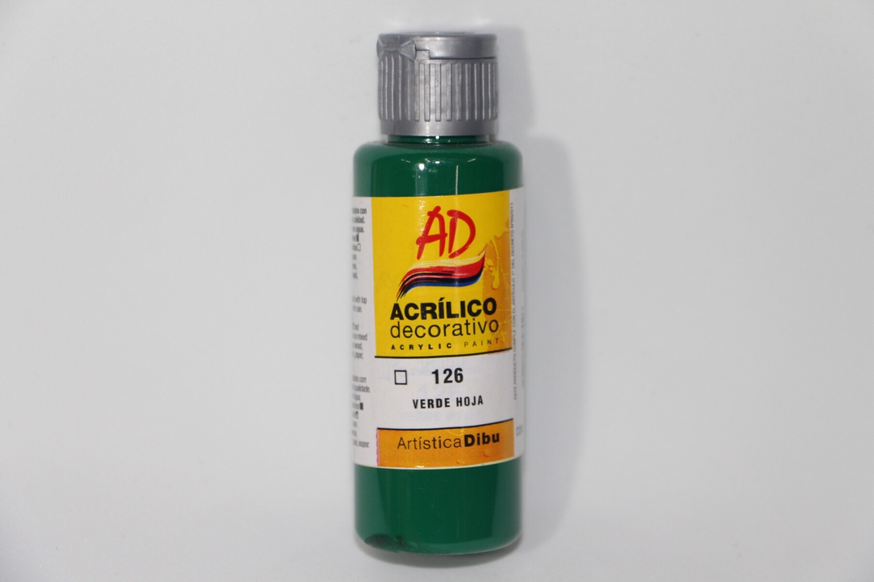 PINTURA ACRILICA ARTISTICA DIBU 60 ML. DIFERENTES COLORES - COLOR VERDE HOJA 126 