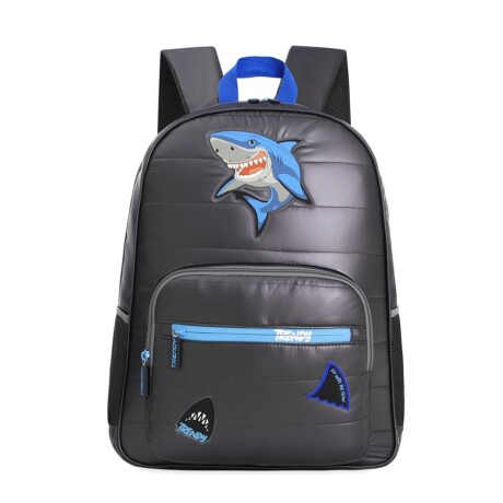 MOCHILA TRENDY PUFFER SHARK GRIS 001