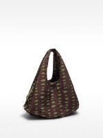 Bolso De Hombro Nylon Estampado burdeos