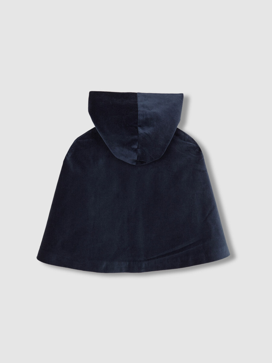 Capa De Terciopelo Azul Medio Oscuro
