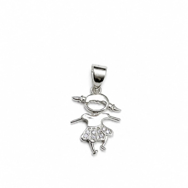 Colgante nena con zirconias Colgante nena con zirconias