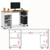 MESA PC SSL -CH 9056 1 Caj. + Estantes y Ruedas Sin color