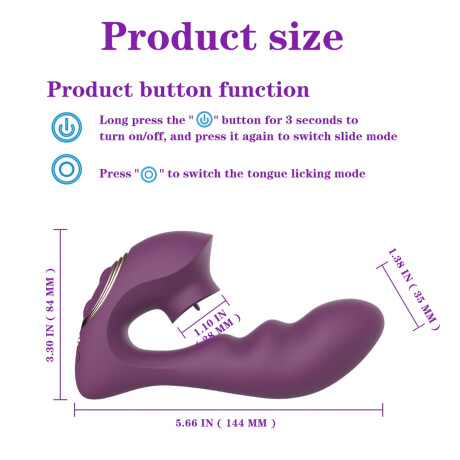 Vibrador Doble Estimulación con Lenguita y App Vibrador Doble Estimulación con Lenguita y App
