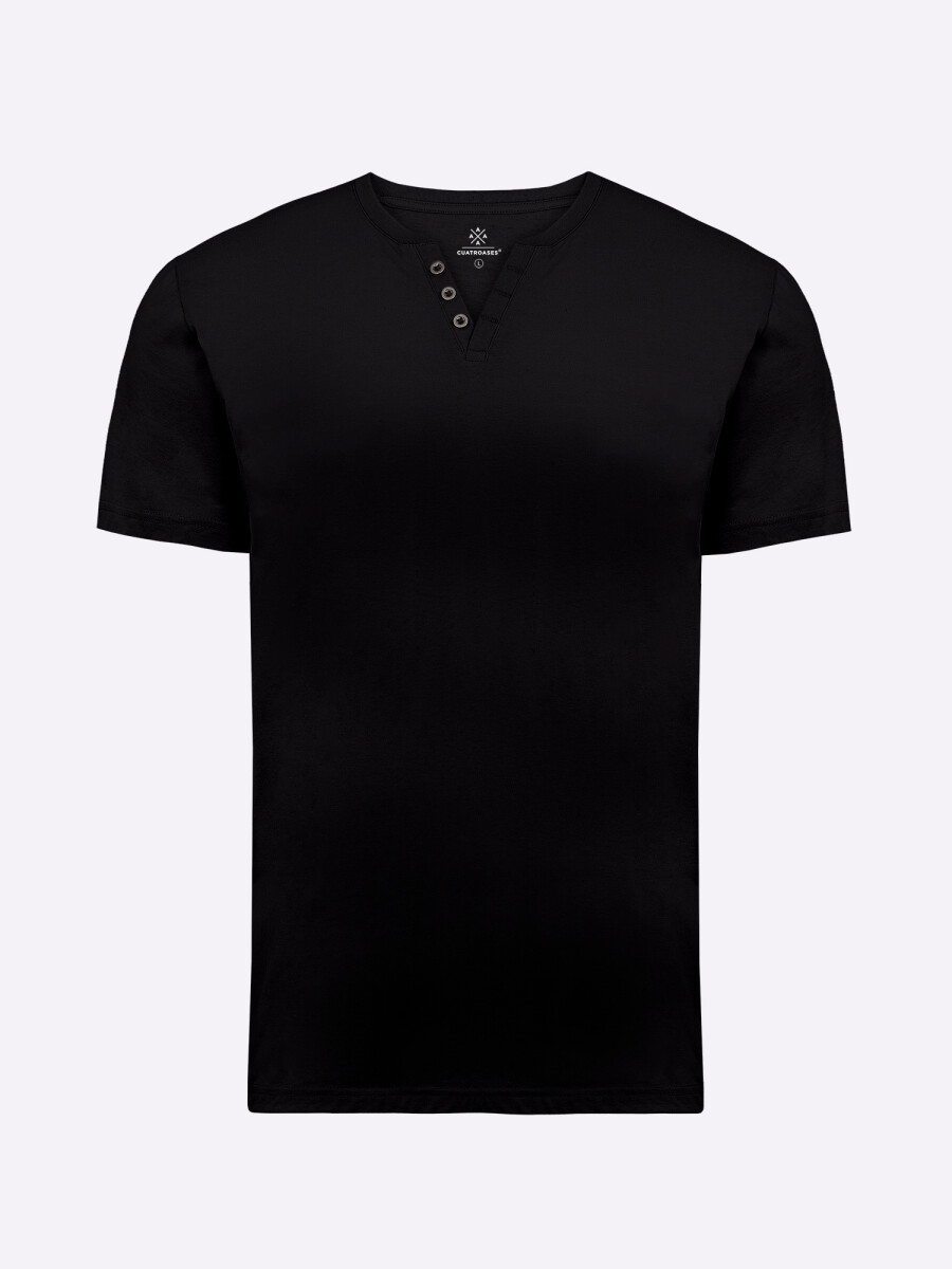 T-shirt lisa - negro 