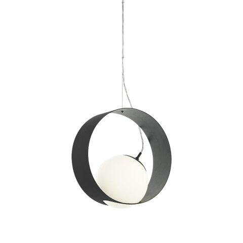 Lámpara colgante circular acero negro CAMARGO EG3067