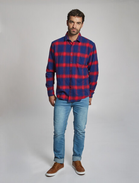 Camisa franela rojo