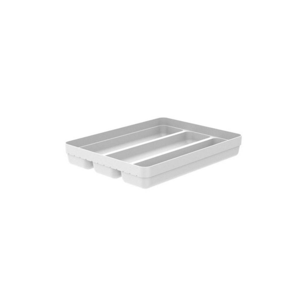 OL700 - Cubiertera Organizador Cubiertos Para Cajon 3 Divisiones Blanco Ou 