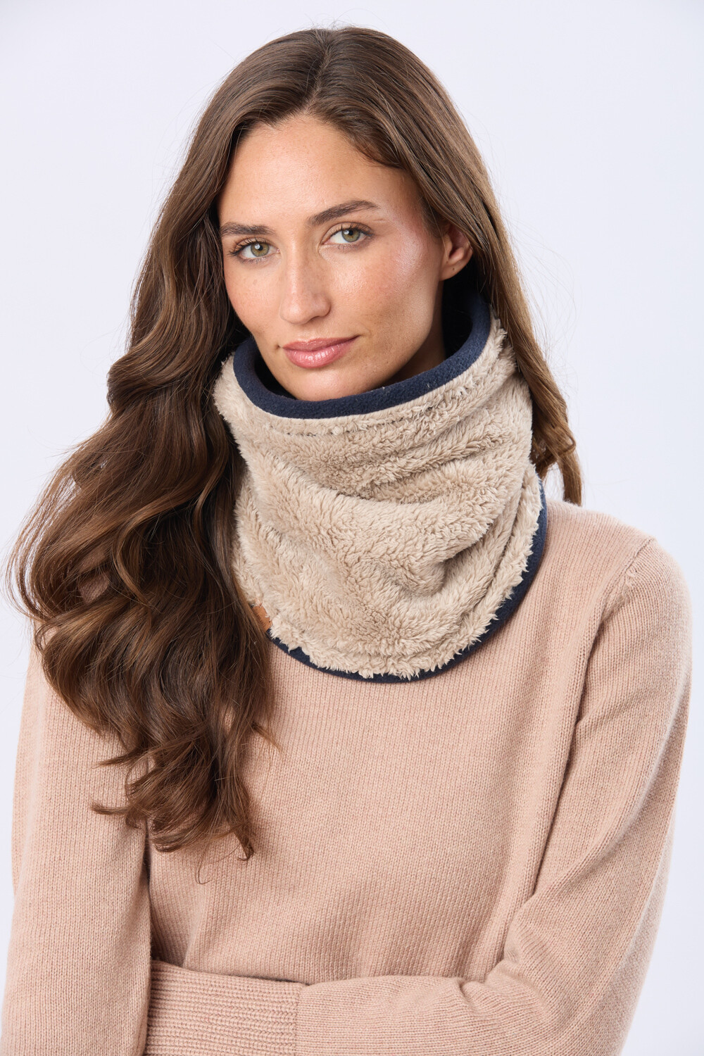CUELLO POLAR Y SHERPA Azul