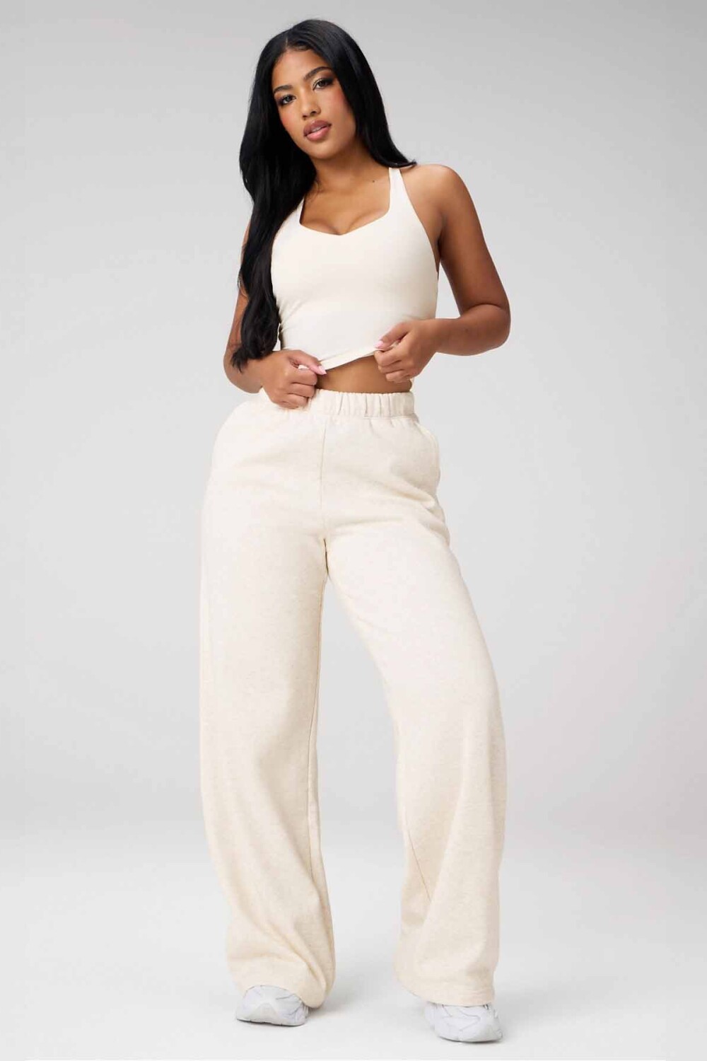 Top Anywhere Cropped Built-In Bra Mujer Bone