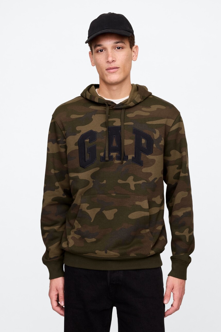 Canguro Logo Gap Hombre Green Camo