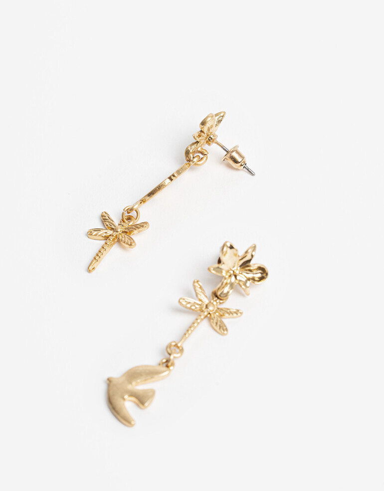 Aros Colgantes Largos Color Aros Colgantes Multidijes - Combinacion Multicolor