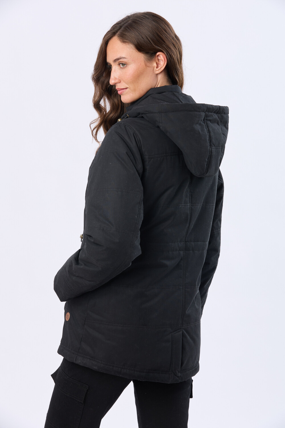 CAMPERA DE ABRIGO CON FORRO DE SHERPA Negro