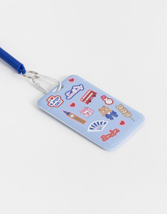 Llavero Llavero Y Charm Portatarjeta "k Pop" - Azul Celeste
