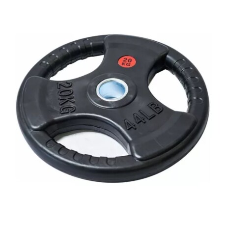 Discos olímpico plastificado 3 agarres 20kg Discos olímpico plastificado 3 agarres 20kg