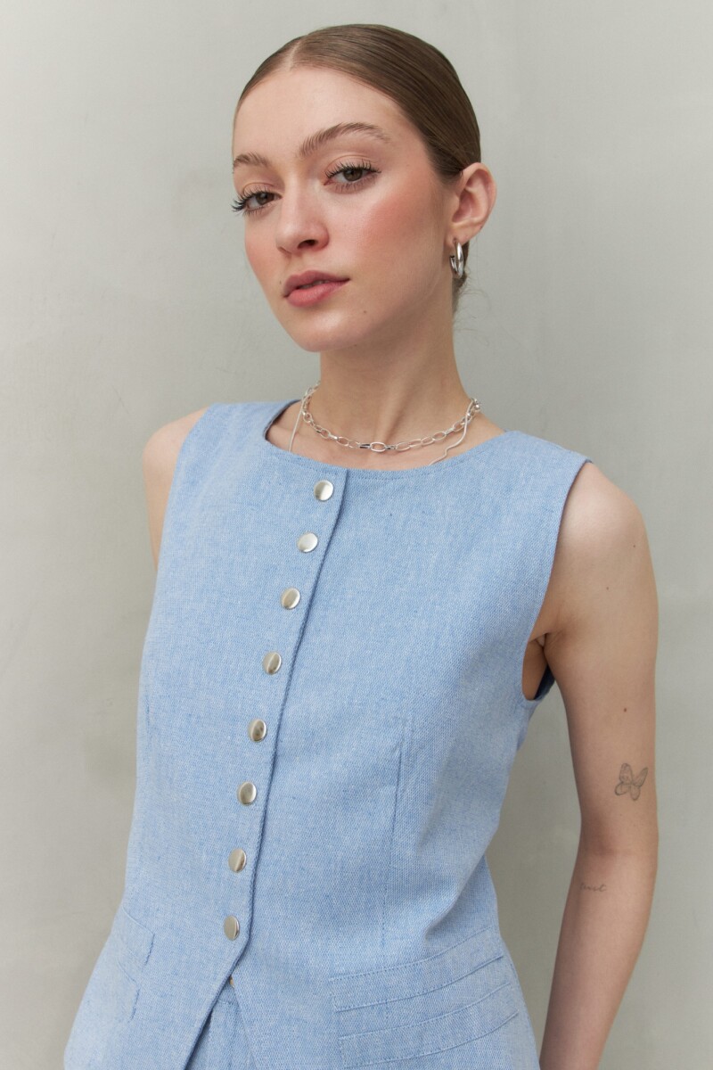 CHALECO MIKE Azul Melange