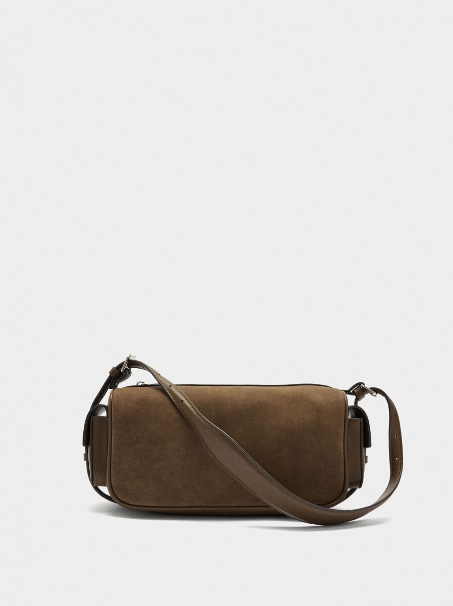 Bolso De Hombro Rectangular - camel 