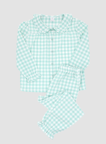 Pijama franela y/d mini Agua