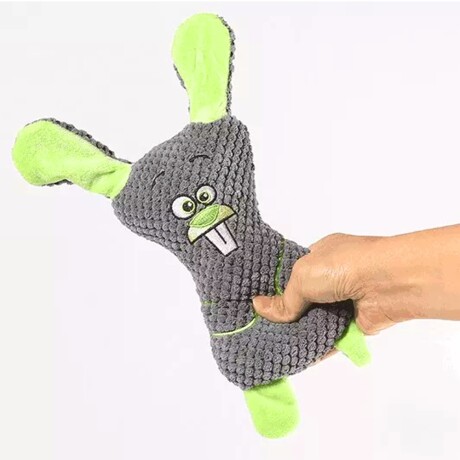 Juguete de Peluche Diseño Animal con Orejas y Silbato para Perro Verde