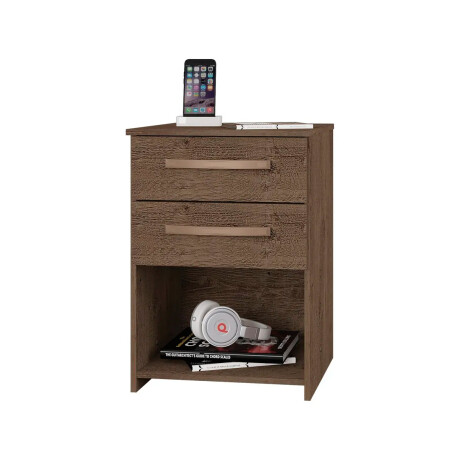 Mesa De Luz 2 Cajones 1 Estante Delta Malbec Mesa De Luz 2 Cajones 1 Estante Delta Malbec