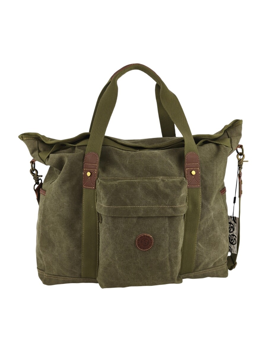 Bolso tote de lona urbano - Verde 