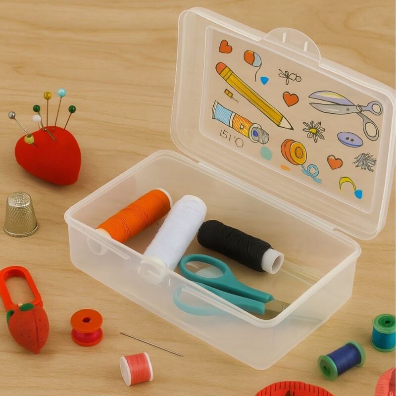 Caja organizadora 17,6 x 12,3 x 6,7 cm TRANSPARENTE