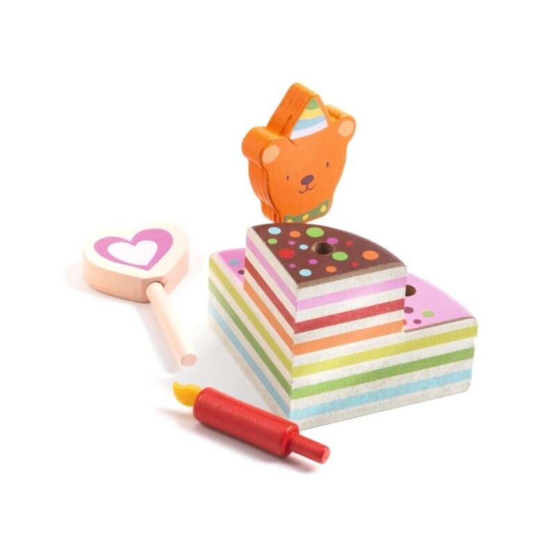 Juego Torta cumpleaños en madera con accesorios Juego Torta cumpleaños en madera con accesorios