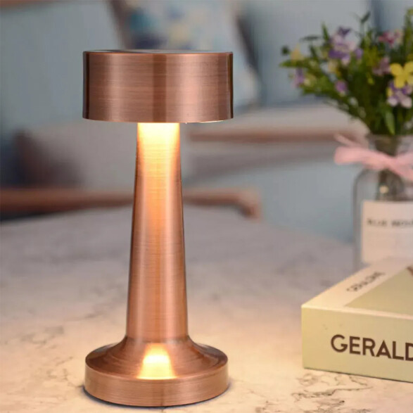 Lámpara de mesa LED inalámbrica 2W rosa USB-C IX5013