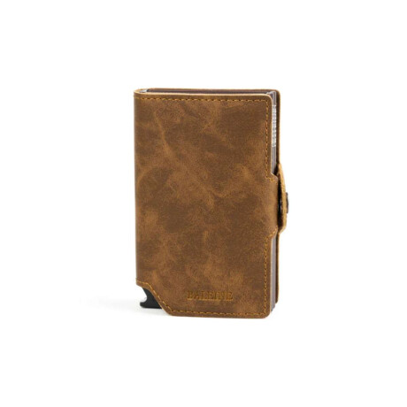 Billetera Baleine Double Kansas Zipper Ligth Brown